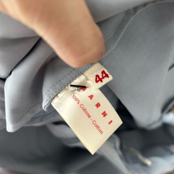 Marni Gray Pencil Skirt Size EU 44 US 12 Zipper Back Closure Drapey Italy - Picture 11 of 13